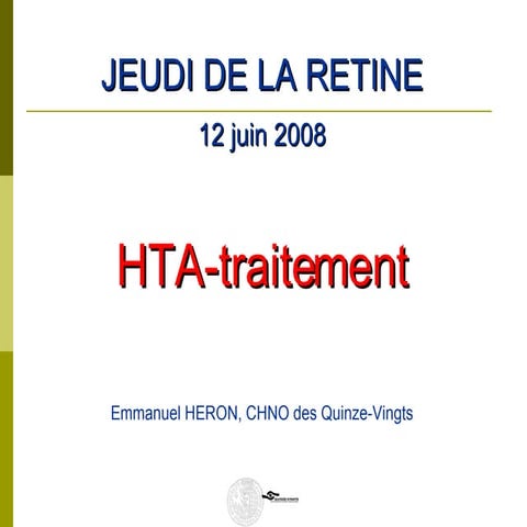 Traitement de l'HTA (E.Heron)