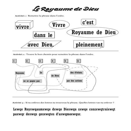 Jeux sur le Royaume de dieu