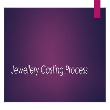 Jewellery Casting Process