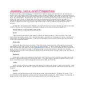 Jewelry lore and properties