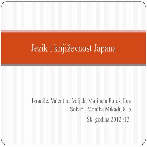 Jezik i književnost japana