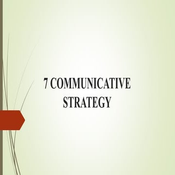 7 communicative strategies