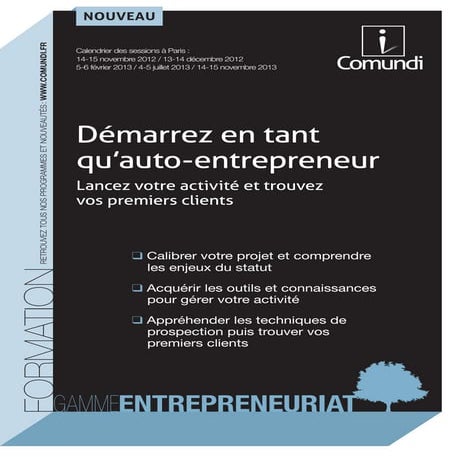 Formation Comundi : Démarrer en tant qu'auto-entrepneur