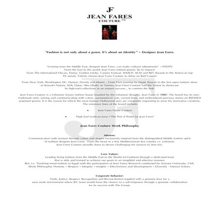 Jean Fares Couture BIO 