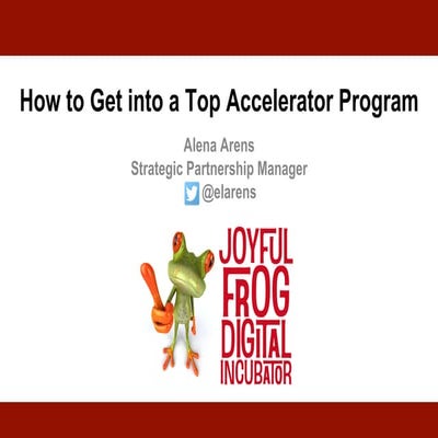 JFDI: how to get into a top accelerator