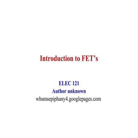 Jfet  electronica 2