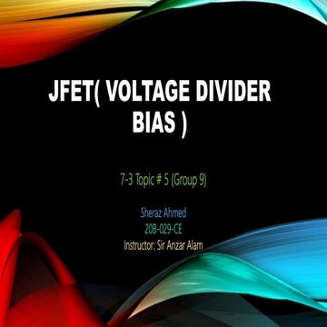 Jfet( voltage divider bias ) sheraz