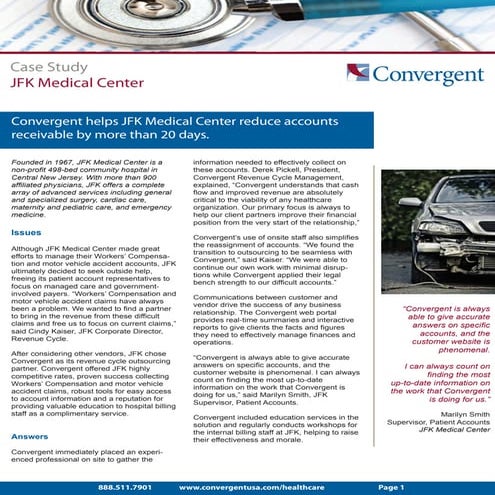 JFK Medical Center Case Study