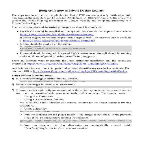 Jfrog artifactory as private docker registry