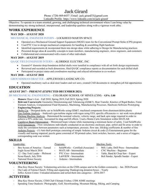 Jack - Resume | PDF
