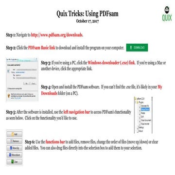 Quix Tricks: PDFsam