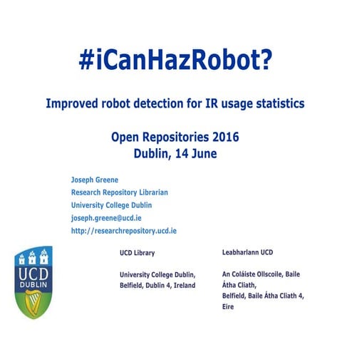 #iCanHazRobot?: improved robot detection for IR usage statistics