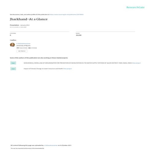 Jharkhand ata glance