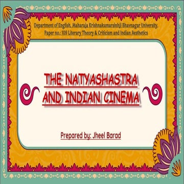 THE NATYASHASTRA AND INDIAN CINEMA
