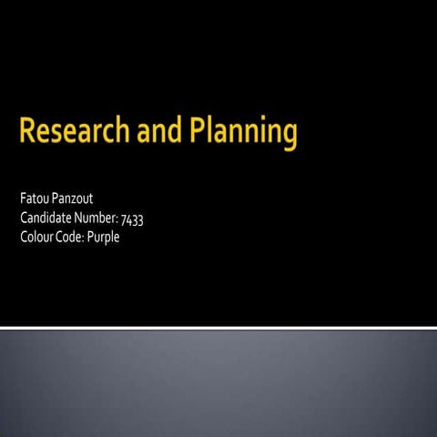 Draft 3 - Research and Planning