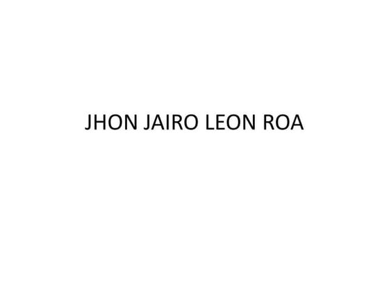 Jhon Leon presentations