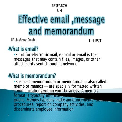 effective email,memorandum and messages