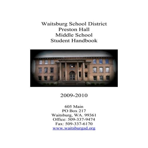 Jh Student Handbook 09 10