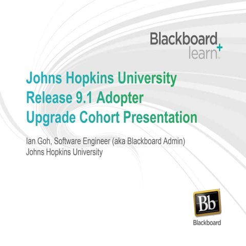 JHU - 9.1 Adopter Cohort Presentation