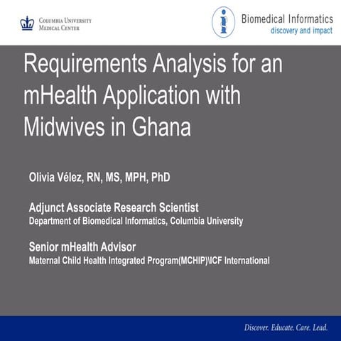 Olivia Velez -  Requirements Analysis for an mHealth Application with Midwive...