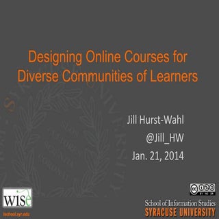 WISE Workshop: Designing Online Cou...