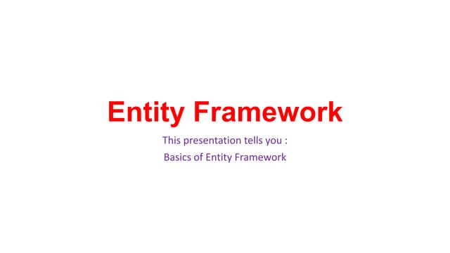 Ef overview