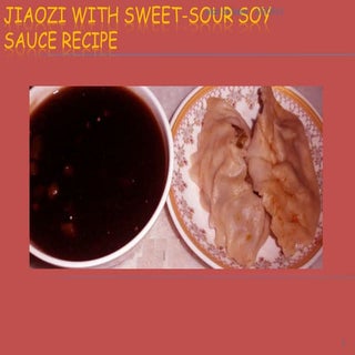 Jiaozi with sweet sour soy sauce