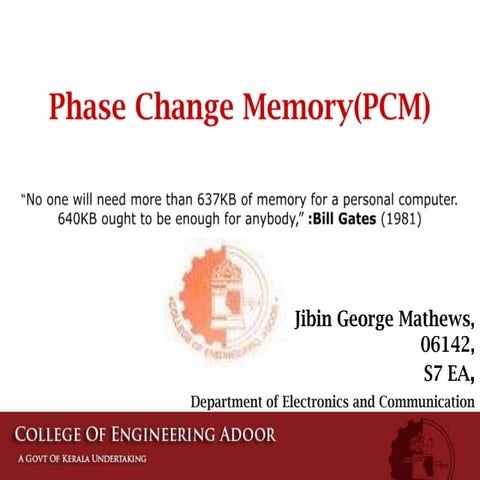 Phase Change memory