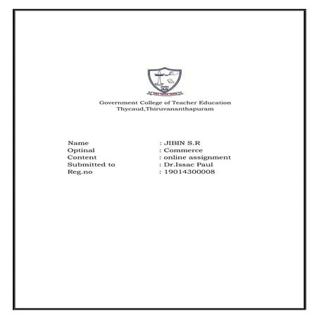 Jibin online assignment