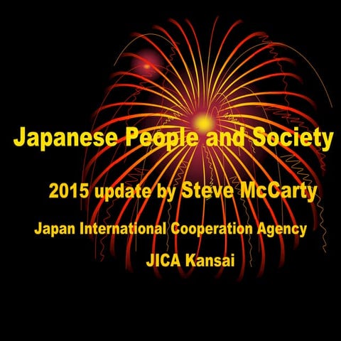Japanese People and Society (for JICA, 2015 update)