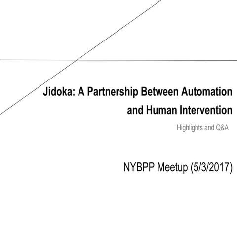 Jidoka: a partnership between automation and human intervention (NYBPP Meetup)