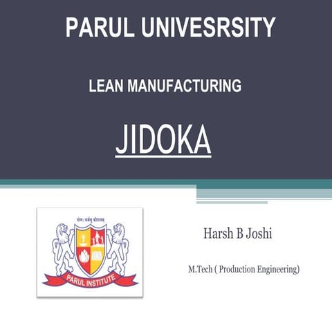 Jidoka   lean manufacturing