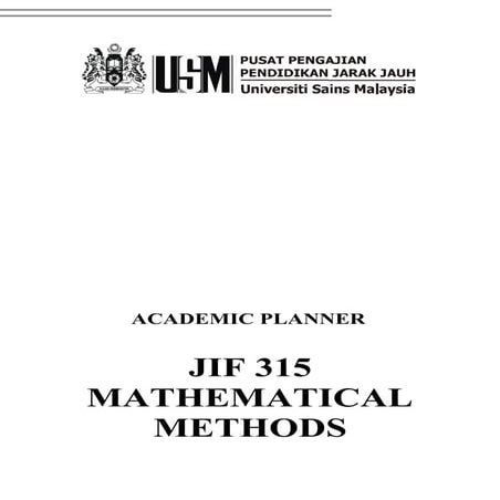 Jif315 academic planner