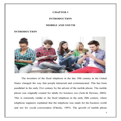 MOBILE AND YOUTH. MERITS AND DEMERITS OF MOBILES