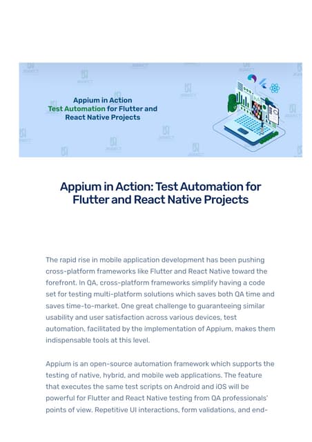 Appium in Action: Automating Flutter & React Native Apps