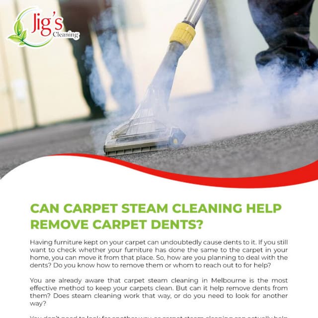CAN CARPET STEAM CLEANING HELP REMOVE CARPET DENTS? PDF