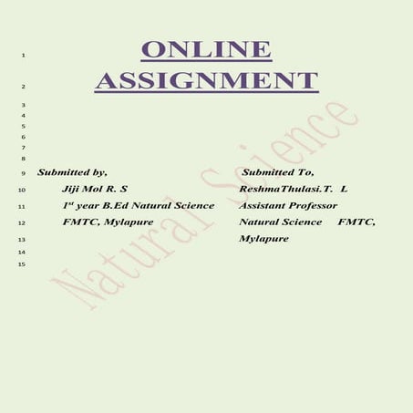 Online assignment | DOCX