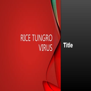 Rice Tungro Disease
