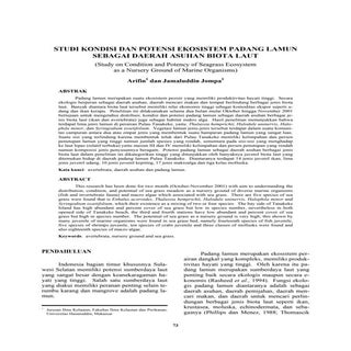 STUDI KONDISI DAN POTENSI EKOSISTEM...