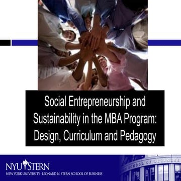 Kickul NYU Social Sustainable Entrep Teaching