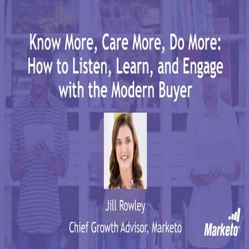 Know More, Care More, Do More: How to Listen, Learn, Engage with the Modern B...