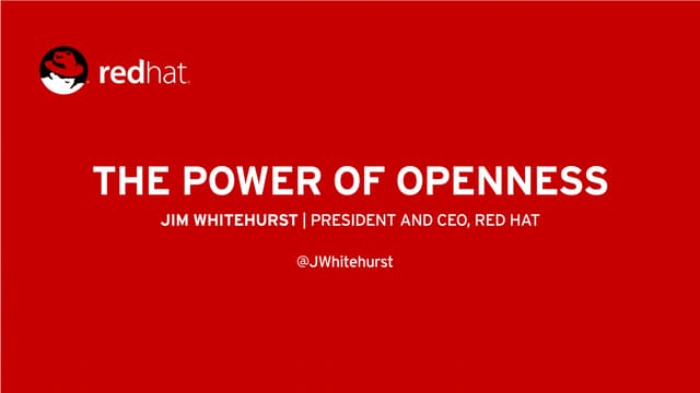 The Power of Openness