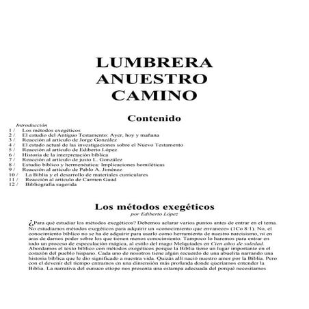 Jimenez lumbrera a nuestro camino