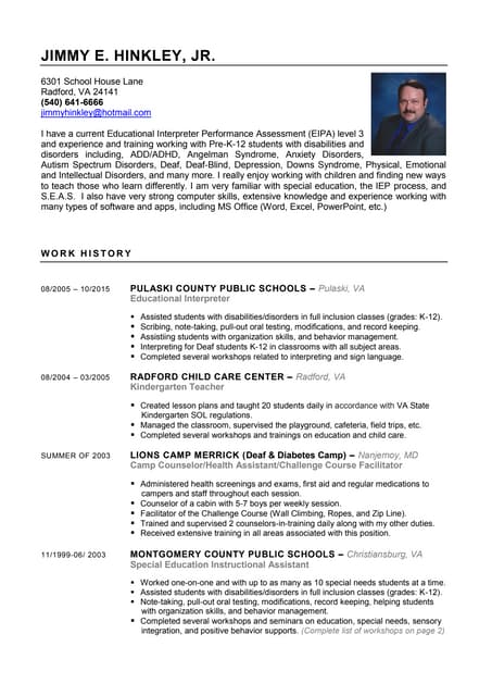 Resume jimmy lambert - Jimmyhinkley Resume2015 151124111756 Lva1 App6892 Thumbnail 