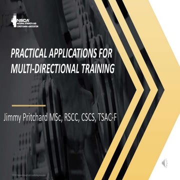 Practical Applications For Multidirectional Training