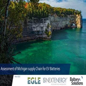 MICHIGAN'S SUPPLY CHAIN STATUS FOR EV BATTERY SECONDARY USE AND RECYCLING
