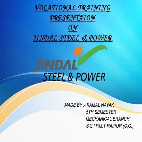 Jindal steel and power limited ppt