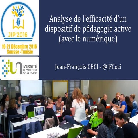 JIP'2016 - Journées Internationales de l'Innovation Pédagogique dans l'Enseig...