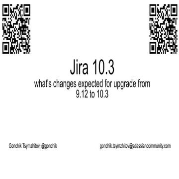 What's changes expected for upgrade from 9.12 to 10.3