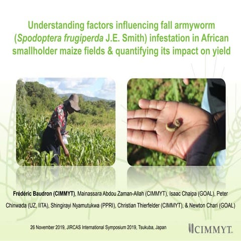 Presentation of F Baudron to the International Symposium on Transboundary Pes...